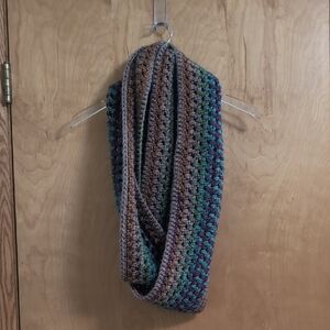 Multicolor Crochet Infinity Scarf